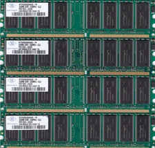 1GB 4x256MB DDR-266 NANYA PC-2100 NT256D64S88AAG-7K DDR1 Desktop RAM MEMORY KIT