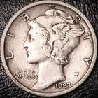 1923 Mercury Dime - VF - 90% Silver Winged Liberty 10C