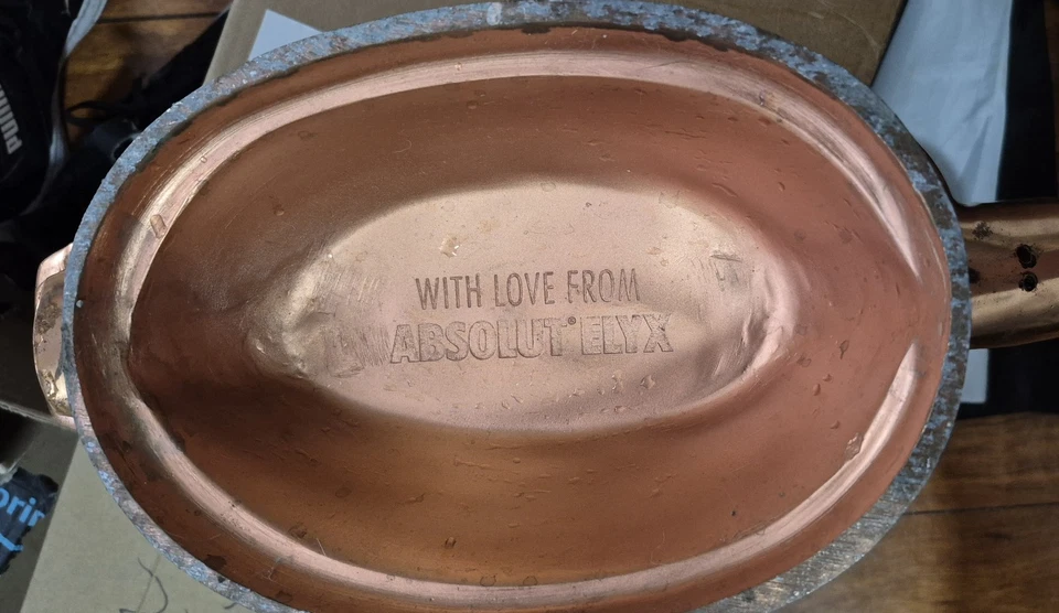 Absolut Elyx tigela perfurada de cobre flamingo balde de gelo refrigerador de vinho raro - Imagem 2 de 4