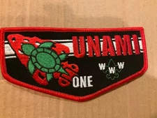 Unami Lodge 1 Black Felt Background OA Flap