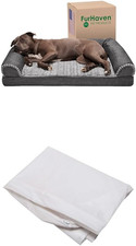 Dog Bed SOFA Charcoal, Large W/Same Size Waterproof Liner