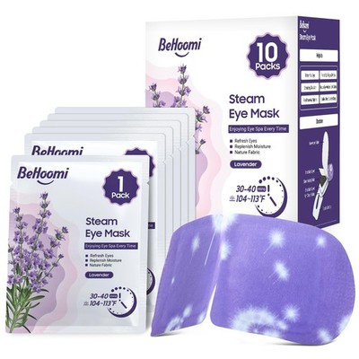 BeHoomi Lavendel duftende Dampf Augenmaske - 10er Pack, selbstwärmend warm... 