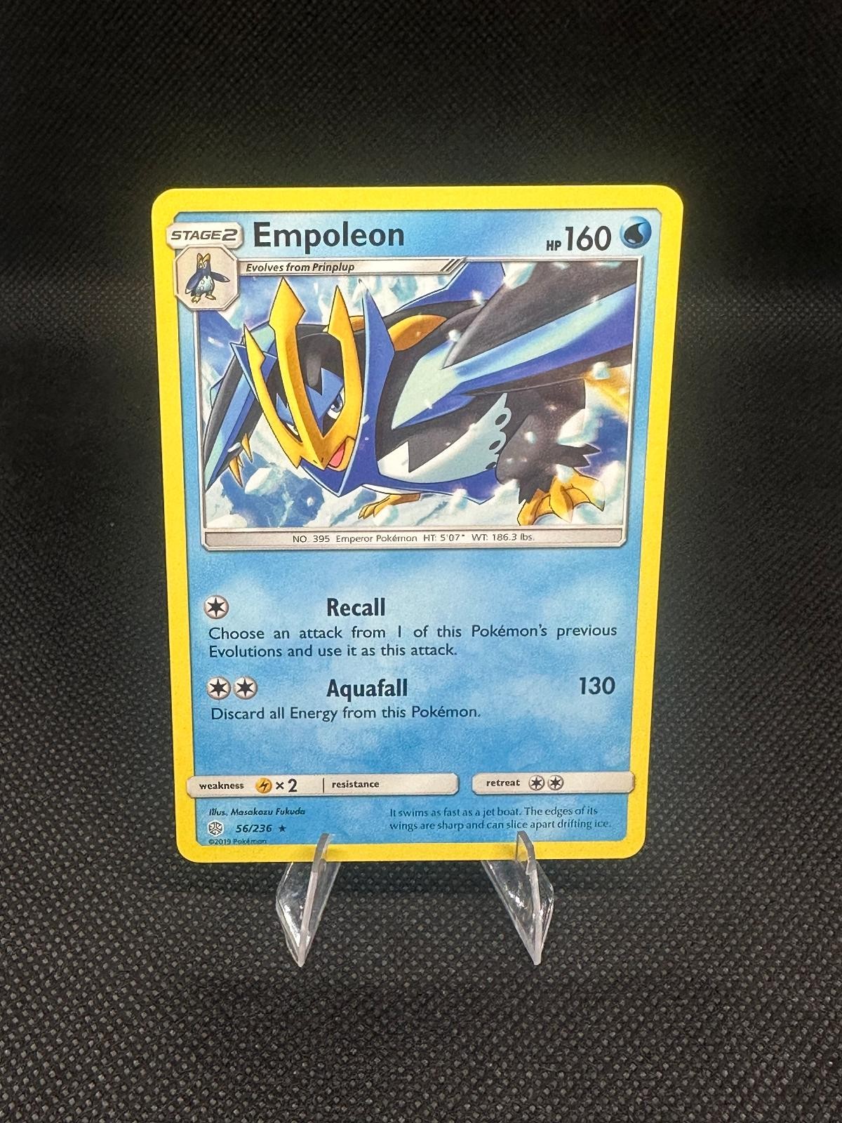 Empoleon 56/236 Rare Cosmic Eclipse Pokemon Lightly Played