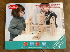 Kugelbahn aus Holz, 60 Teile, mit Anleitungen, Holzspielzeug