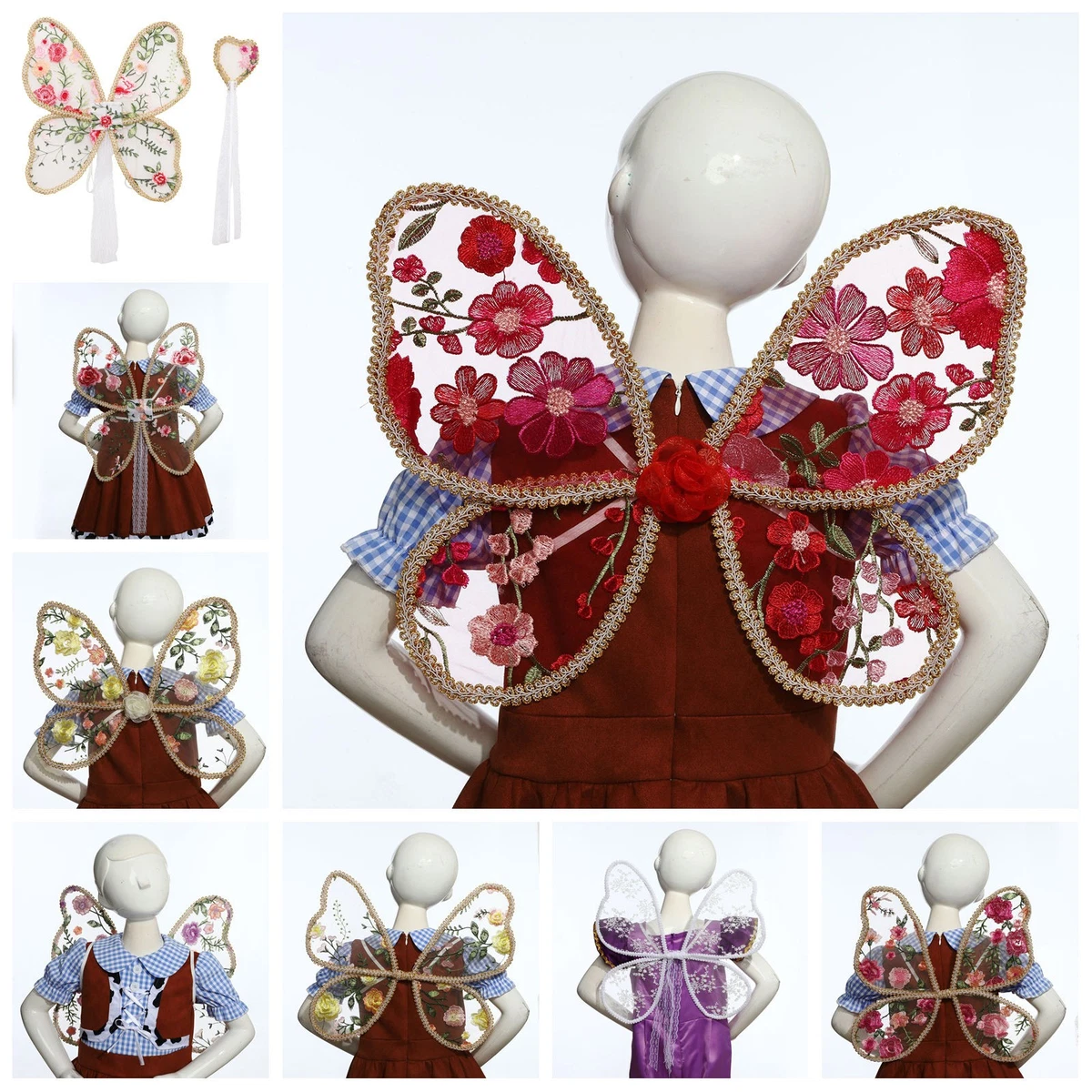 Costumi per Carnevale e Festival, Ali di Farfalla, Accessori per Costumi, Ali per Feste in Discoteca, Body per Feste