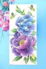 -Party body decal large rose flower temporary tattoo sticker