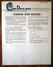 Cone-Drive Gears Bulletin 8901-50 Speed Reducers Michigan Tool Company Detroit
