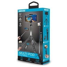 Bower 6 -in-1 Multi Selfie Tripod with Smartphone, GoPro Mount, Wireless Remote.