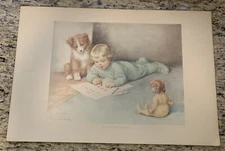 Bessie Pease Gutmann Asking for Trouble Original Lithograph