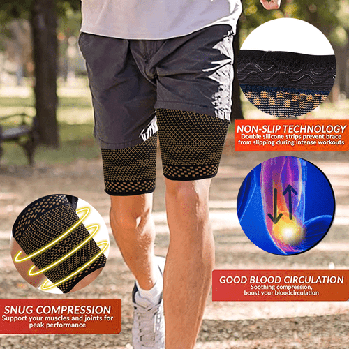 Copper Thigh High Compression Sleeve Leg Quad Hamstring Support Sports Men Women - Picture 8 of 13