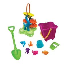 American Plastic Toys Beach Tower of Fun 10-Piece Sand Toys Set