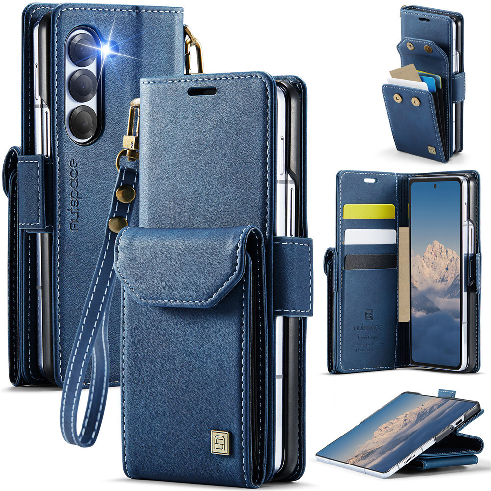 Slim PU Leather Wallet Flip Case for Samsung Galaxy Z Fold 6 5 Full Coverage Protection-image