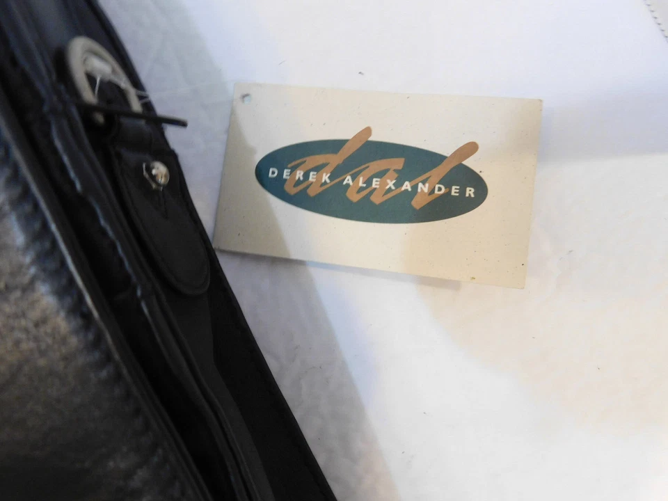 Derek Alexander 😂皮革黑色笔记本电脑手提箱电脑公文包 — 第 2/4 张图片