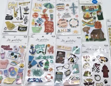 The Paper Studio -La Petites' Scrapbook Stickers 3D Lot of 9