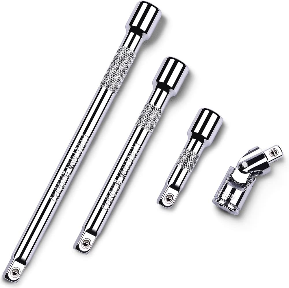 4 Piece 1/4 Inch Drive Extension Bar Set 1/4 Inch Drive Socket Extension Set,