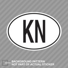 KN Greenland Country Code Oval Sticker Decal Vinyl Greenlandic euro