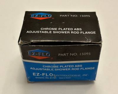 EZ-FLO 15095 Chrome Plated ABS Adjustable Shower Rod Flange - New