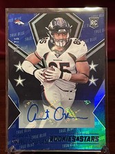 ALBERT OKWUEGBUNAM 2020 ROOKIES & STARS ROOKIE BLUE LONGIVITY AUTO 6/75 BRONCOS