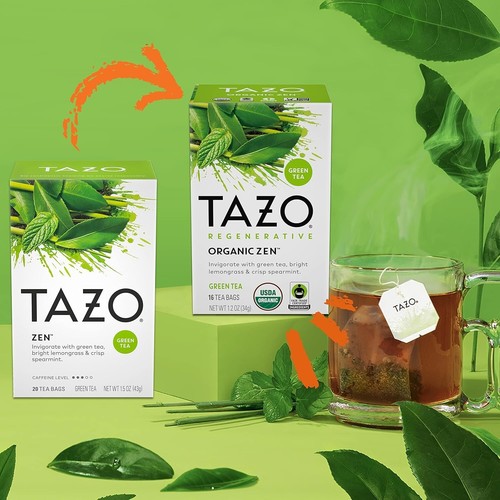 Tea Bags Green Tea Regenerative Organic Zen Tea 16 Count - Picture 5 of 8