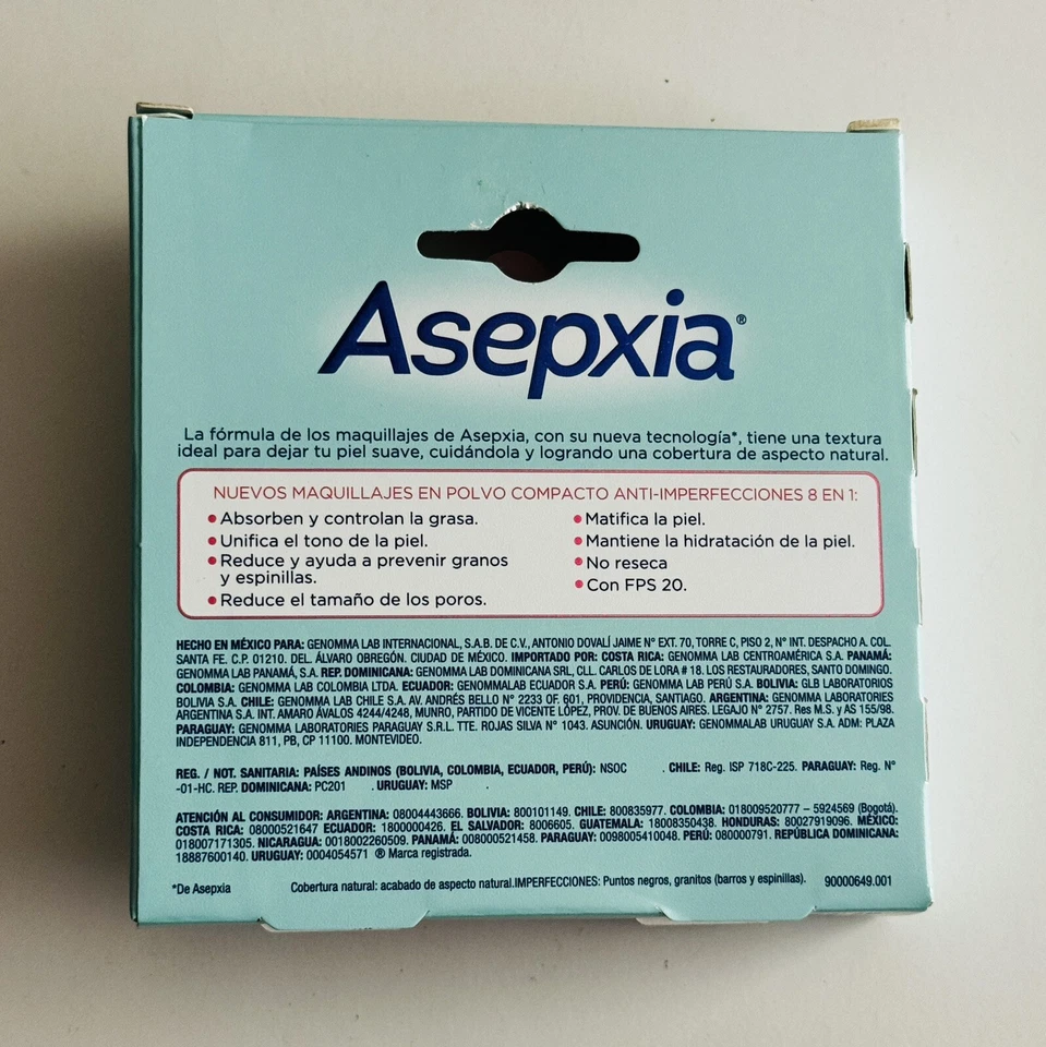 Maquillaje En Polvo Asepxia Anti Imperfecciones Tono Canela, 10 g, FPS 20 - Image 2 of 4