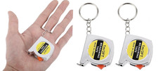 2-Pack Mini Measuring Tape Keychains, Small RetractableTape Measures 3-feet..NEW