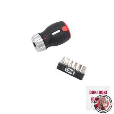 NEU TONE Ratsche Kurzschraubendreher Set mit Magazin RSDM6S Bit Dou