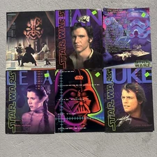 Vintage Star Wars School Supply Folders New Unpunched Lot Of 6