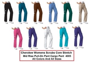 Cherokee-Womens-Scrubs-Core-Stretch-4005T-Tall-Pants-All-Colors-All-Sizes-NWT