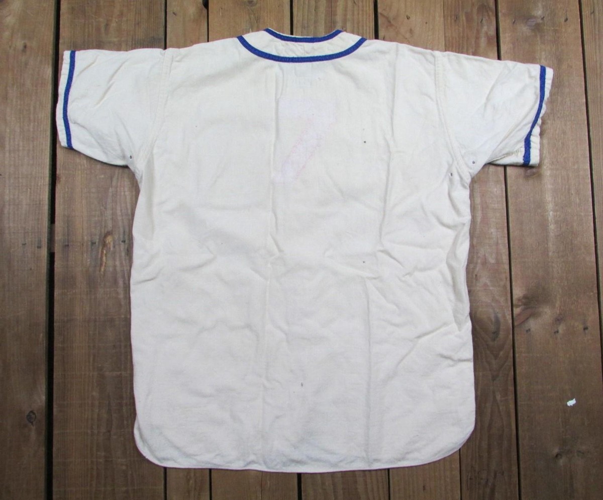 Vintage 1950s Dodge Davis Flannel Wool Baseball Uniform 