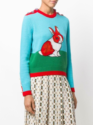 🆕️ Auth GUCCI Embroidered BUNNY RABBIT 