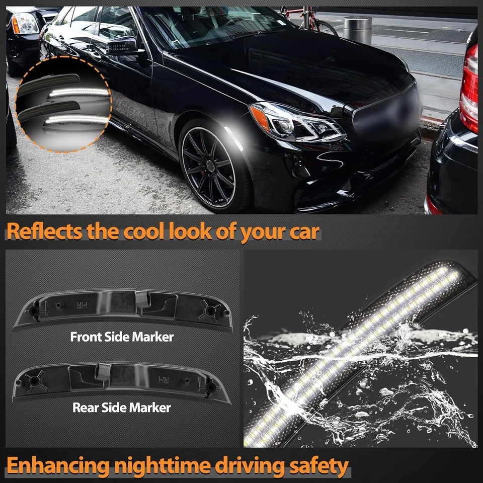 Дымчатые светодиодные передние задние габаритные огни для Chrysler 300 300S 300C 2015-2023 годов выпуска - Изображение 3 из 4