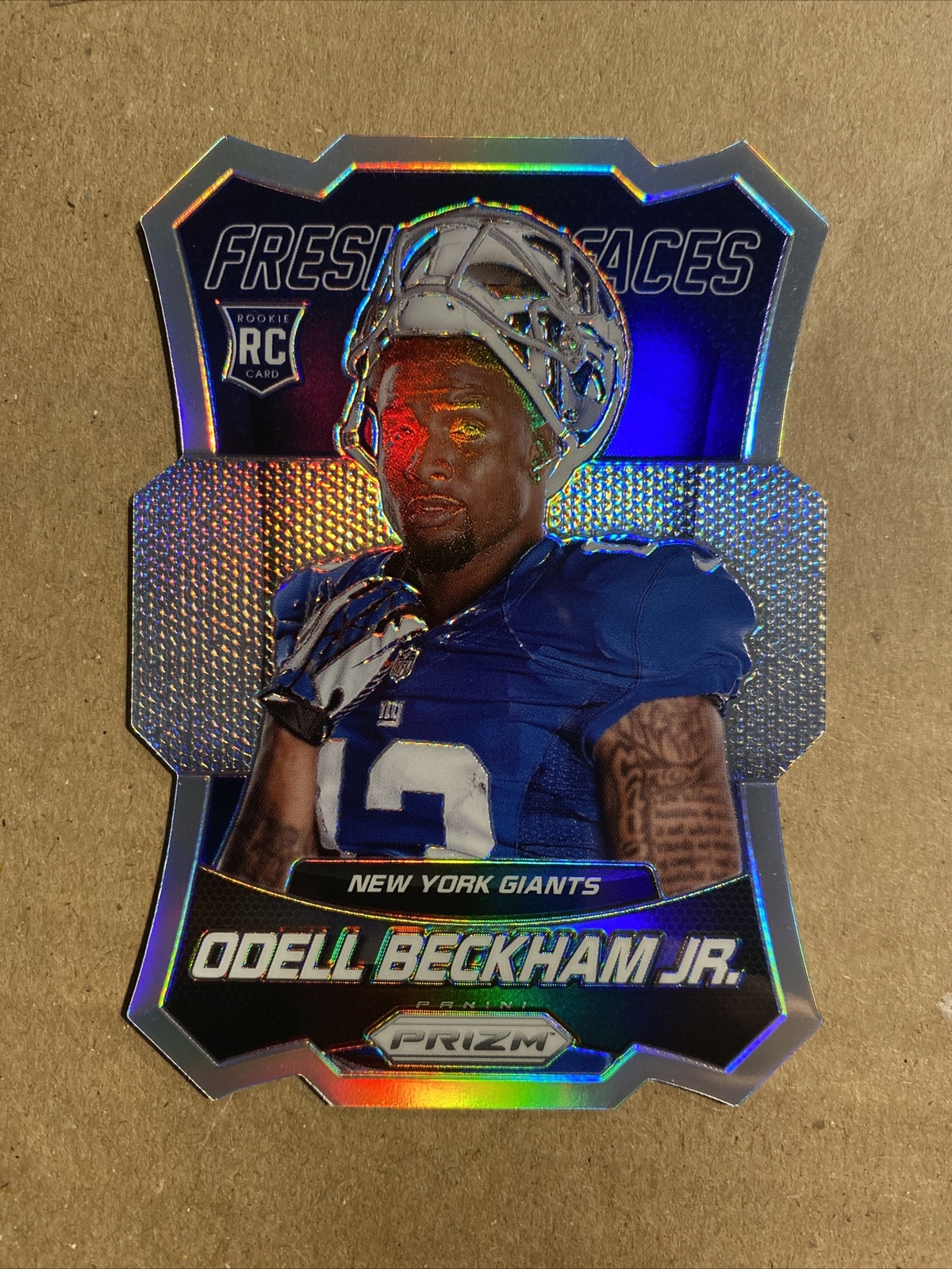 2014 ODELL BECKHAM PANINI PRIZM FRESH FACES SILVER FF11 ROOKIE RC DIE CUT
