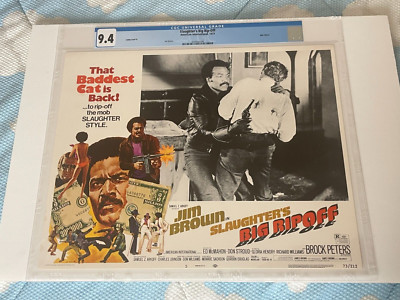 Slaughter Ripoff Slaughter's Big Rip Off JIM BROWN Movie Lobby Card CGC Graded 9.4 Hall ...