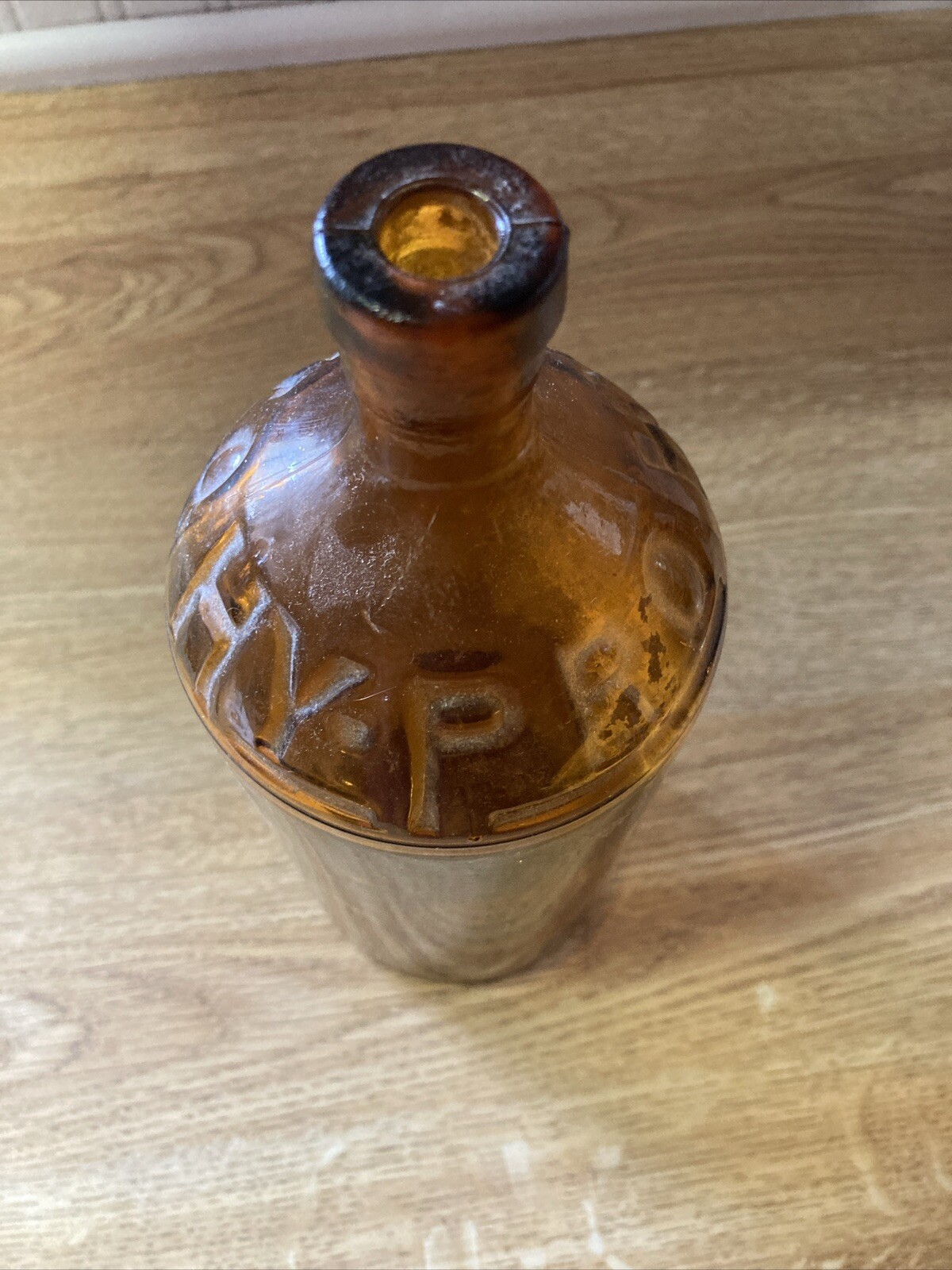 Vintage HYPRO Amber Glass Bleach Bottle 32oz eBay