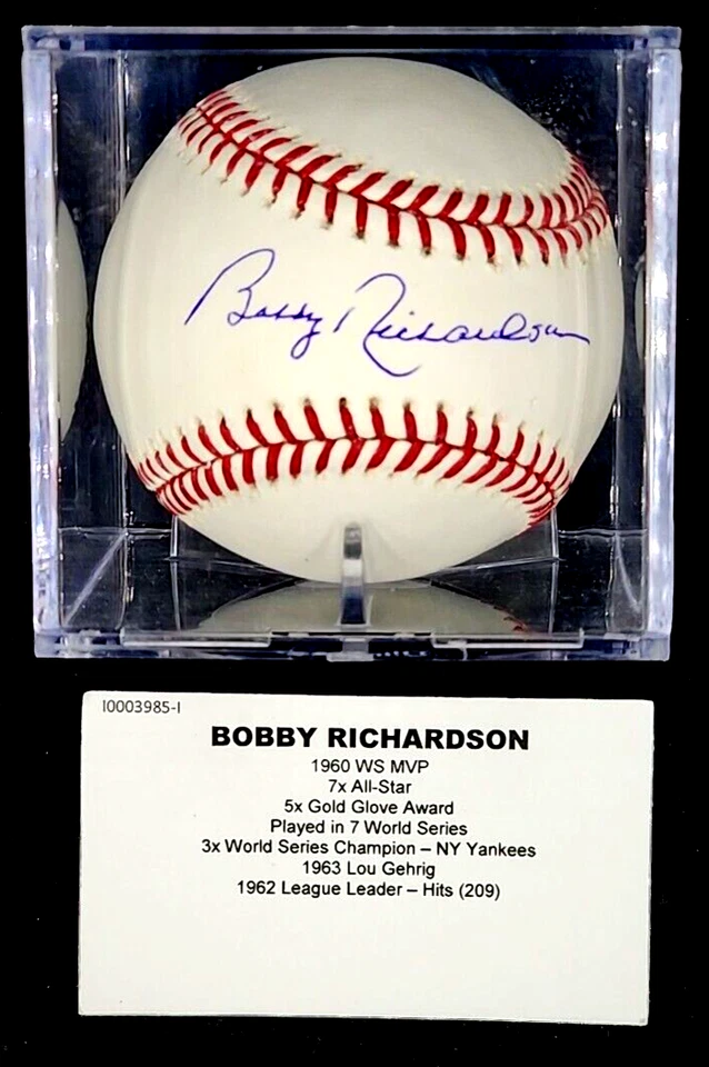 Bobby Richardson Single Signed Tristar OML Autograph Baseball Auto - Image 2 of 4
