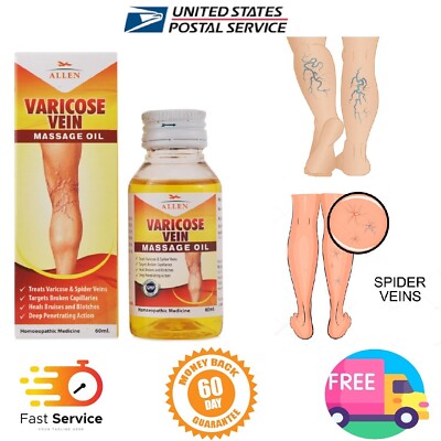 Allen Varicose Vein Massage Oil (60ml) varicose, spider veins, broken capillari
