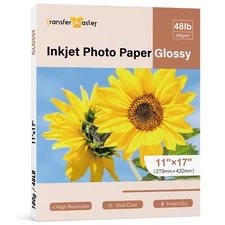 Lot Premium Photo Paper 11x17 Glossy 48lb Inkjet Printer Epson Canon 50-150 Shee