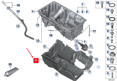 BMW X3 F25 Motorölwanne Akustikabdeckung 11148514328 8514328 NEU 