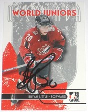 BRYAN LITTLE SIGNED 07-08 ITG O CANADA WORLD JUNIORS CARD AUTOGRAPH AUTO!!
