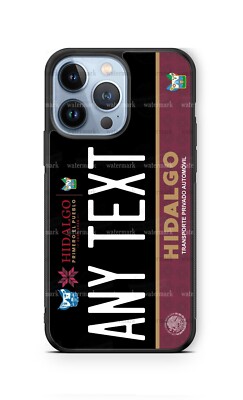 Hidalgo Mexico 2023 black cell Phone Case Custom Matrícula fits IPHONE SAMSUNG