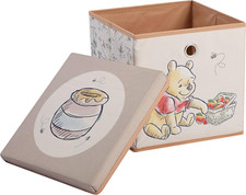 Winnie the Pooh Collapsible Storage Cube with Removable Lid, 10" Wx10 Hx10 D