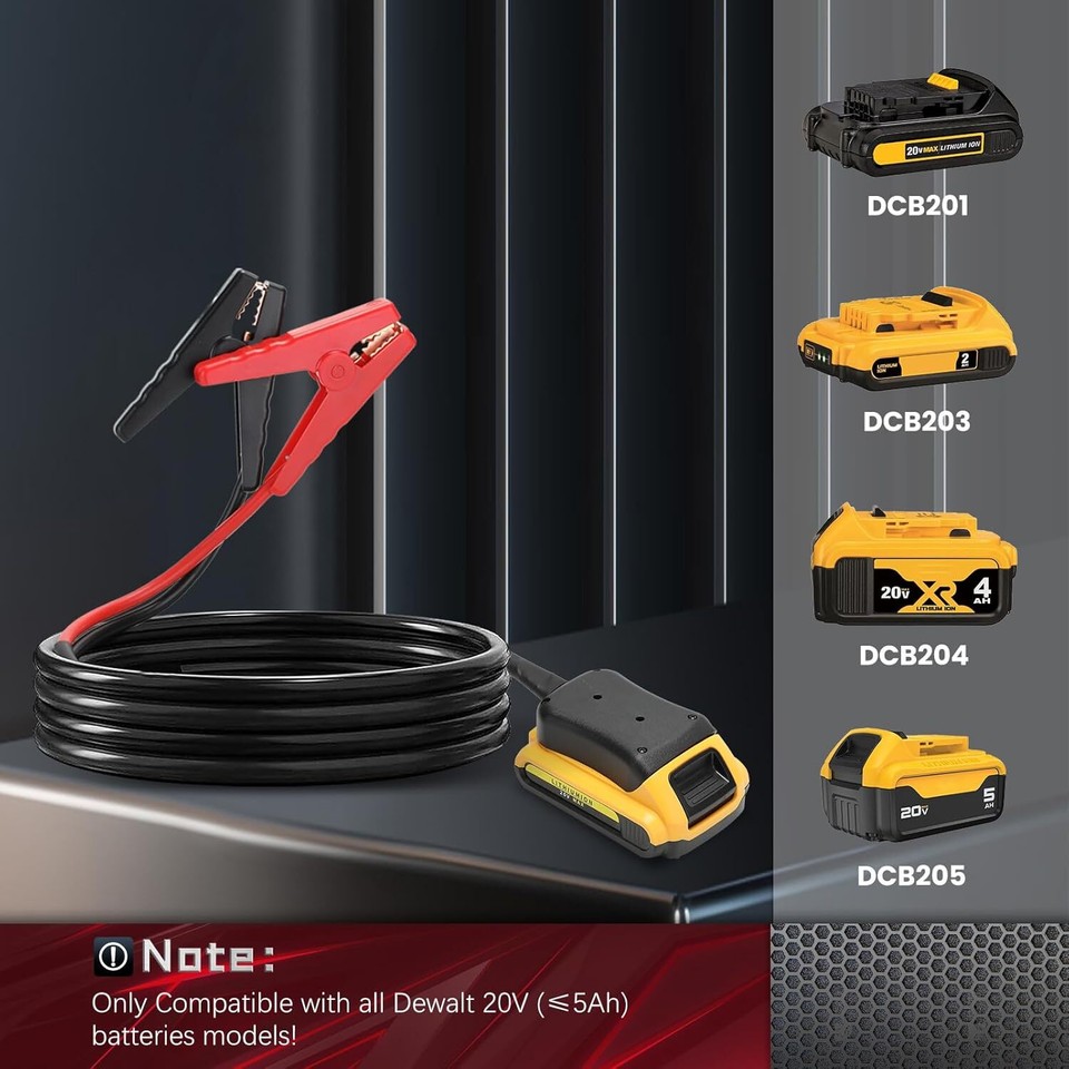 Jumper Cables for Dewalt 20V Battery 8AWG 5.9FT Automotive Boost Cables eBay