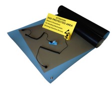 Anti Static ESD Full Workstation Bench Mat Kit - Multiple Sizes. Blue or Grey