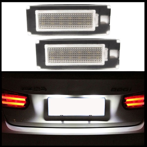 2x White LED License Number Plate Lights For Fiat Ducato