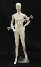 Female full body Poseable Mannequin form white with flexible parts #F01SOFTX-JF
