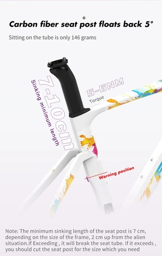 Disc Brake Road Bike Frame Carbon Fiber Bicylce Frameset with Bicycle Handlebar - Picture 17 of 27