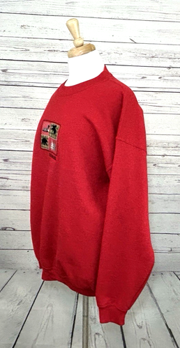 Minnesota Sweatshirt, Up North Heavy Weight Cotton Blend Womens L Red Gildan - Picture 5 of 8