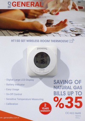 WIRELESS HT150 SET DIGITAL ROOM THERMOSTAT | eBay