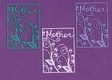 MOTHER die cuts scrapbook cards