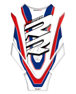 BMW S1000RR 2019 - 2022 Tankpad Lackschutz Aufkleber Weiß Blau Rot